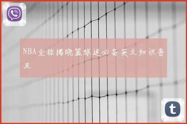 NBA全称揭晓篮球迷必备英文知识普及